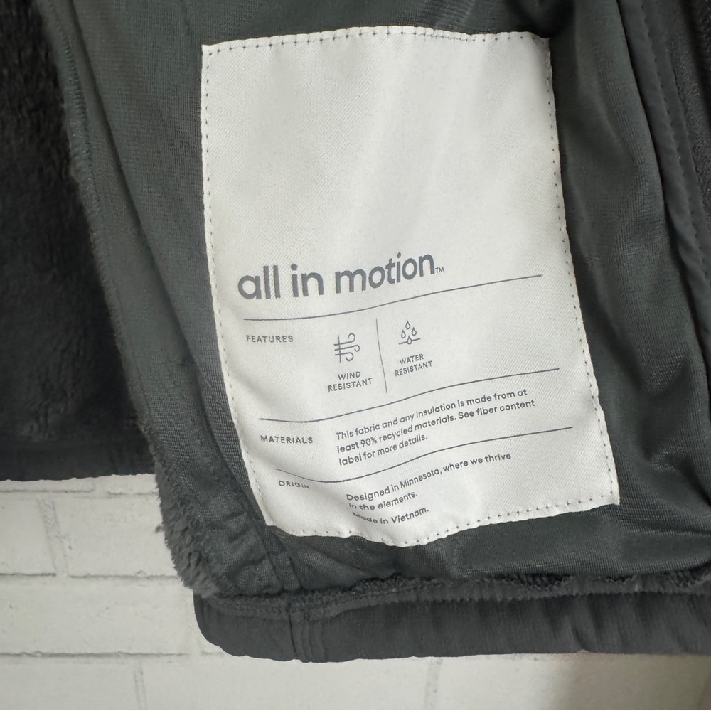 ALL IN MOTION Men’s Gray Hooded Softshell Fleece Jacket - Picture 9 of 11